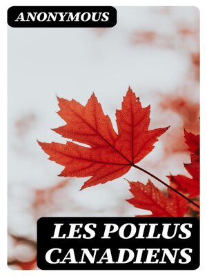 cover image of Les poilus canadiens